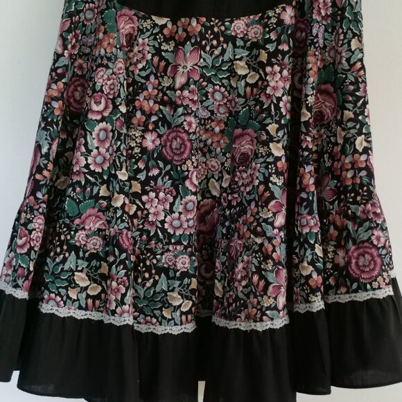 Vintage 1970s Square Dance Skirt 70s Handmade Square Dancing Costume Full Skirt - Picture 12 of 16